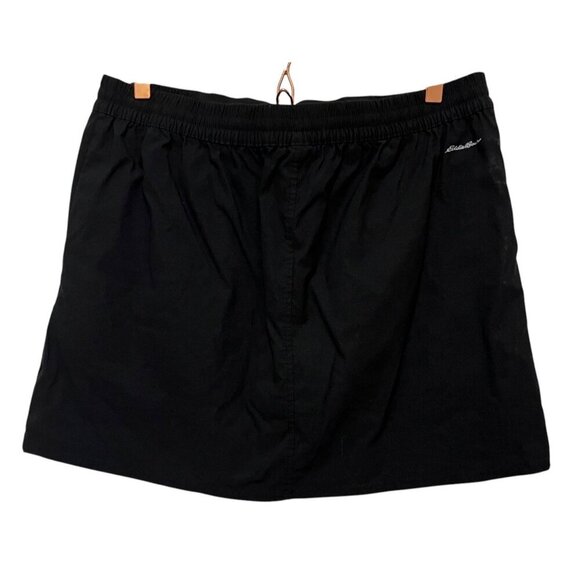 Eddie Bauer Womens Large Black Tulip Hem Skort With Drawstring & Pockets Logo - Picture 2 of 8
